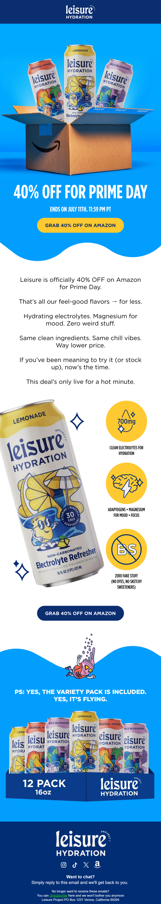 An ecommerce email campaign designed by Engage Commerce